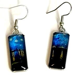 VAN GOGH STARRY NIGHT EARRINGS***